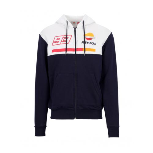 Sweat A Capuche Zippée Repsol Honda Dual Marc Marquez 93 Officiel Motogp