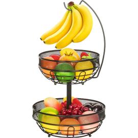 Tooarts Corbeille à Fruits en Fer 22x20x16cm Panier de Rangement Pratique pour Fruits et Légumes de Dosettes de Café 