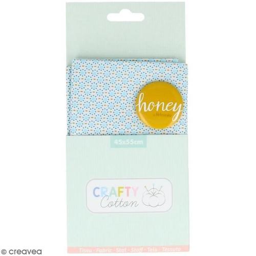 Coupon De Tissu Coton Crafty Cotton - Ronds Bleus - Fond Blanc - 45 X 55 Cm Coupon De Tissu Crafty Cotton Artemio : Matière : Oile