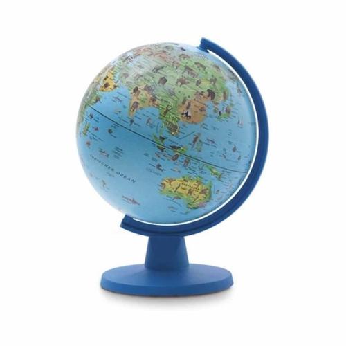 Mini Globe Terrestre Interactif - Safari - Ø 16 Cm - Cartographie Des Animaux Du Monde