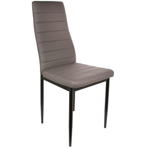 Chaise Assise Et Dossier En Pvc Victor Taupe