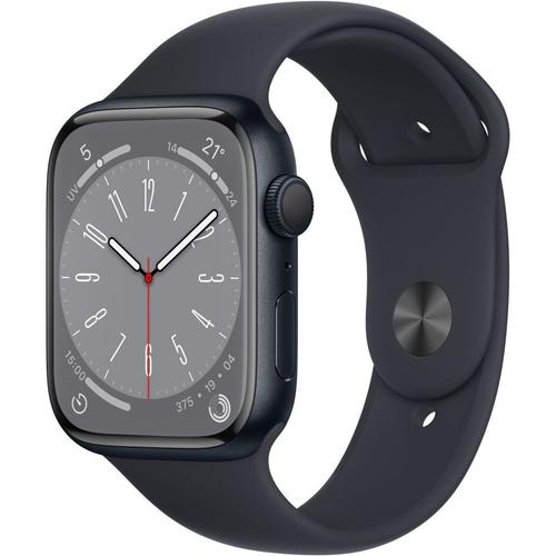 Apple Watch Series 8 (Gps) - Boîtier 45 Mm Aluminium Minuit Avec Bracelet Sport Minuit
