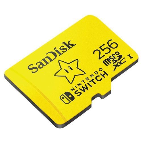 SanDisk Nintendo Switch - Carte mémoire flash - 256 Go - Video Class V30 / UHS-I U3 - microSDXC UHS-I - pour Nintendo Switch