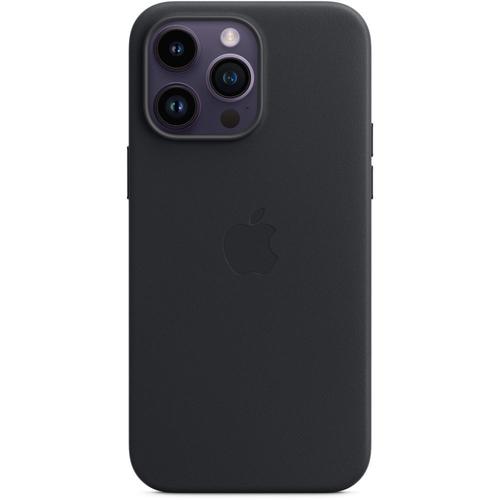Apple - Coque De Protection Pour Téléphone Portable - Avec Magsafe - Cuir - Noir Minuit - Pour Iphone 14 Pro Max