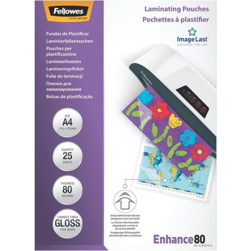 Fellowes - Pack de 25 - brillant - A4 (210 x 297 mm) pochettes plastifiées