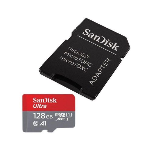 SanDisk Ultra - Carte mémoire flash (adaptateur microSDXC vers SD inclus(e)) - 128 Go - A1 / UHS-I U1 / Class10 - microSDXC UHS-I