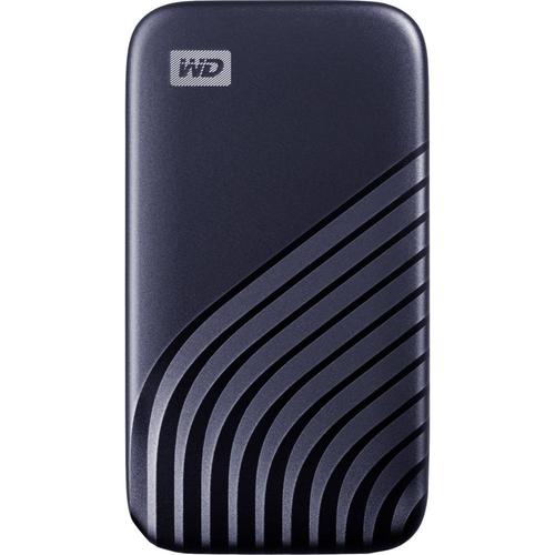 WD My Passport SSD WDBAGF5000ABL - SSD - chiffré - 500 Go - externe (portable) - USB 3.2 Gen 2 (USB-C connecteur) - AES 256 bits - bleu nuit