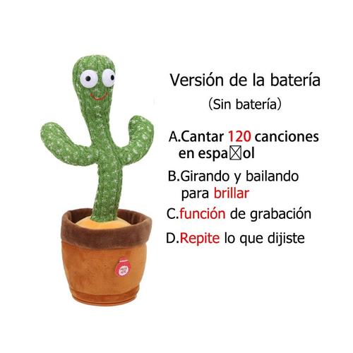 couleur F1 chansons espagnoles Jouet de Cactus parlant pour enfant,  décoration de la maison, joli jouet, poupée qui parle, répétition du son,  Kawaii, éducation