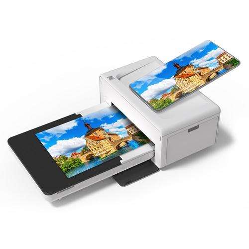 KODAK PD460 - Imprimante Photo Bluetooth & Docking (Photo format Carte Postale 10x15 cm - 4x6'', Sublimation Thermique 4Pass, 10 photos incluses) Blanc & Noir-Noir-