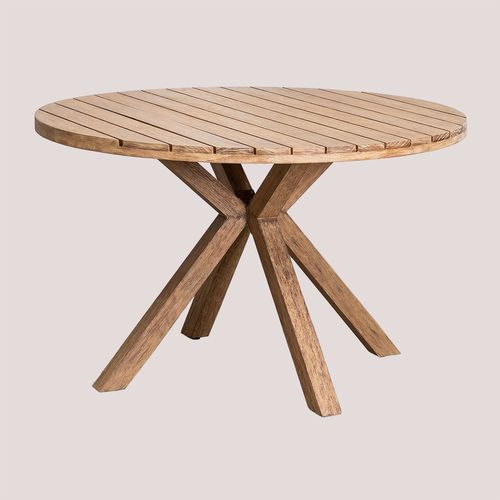 Table De Jardin Ronde En Bois Naele Ø120 Cm