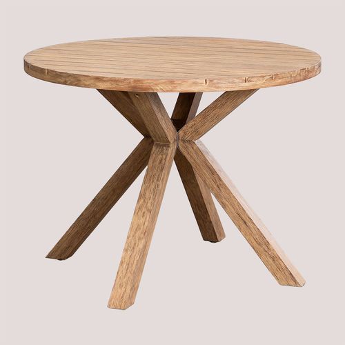 Table De Jardin Ronde En Bois Naele Ø100 Cm