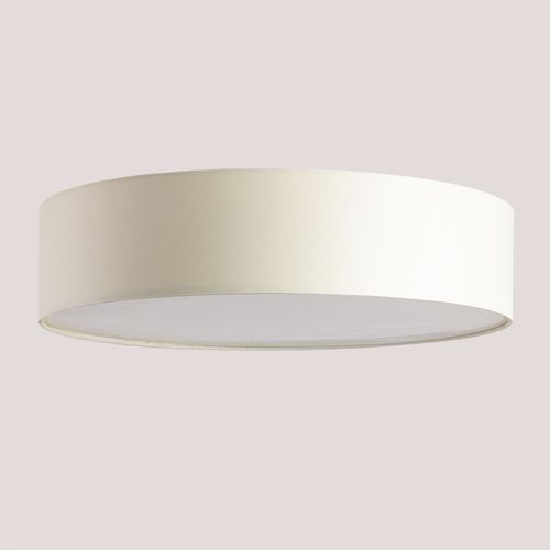 Plafonnier En Tissu Godric Ø50 Cm Beige Crème