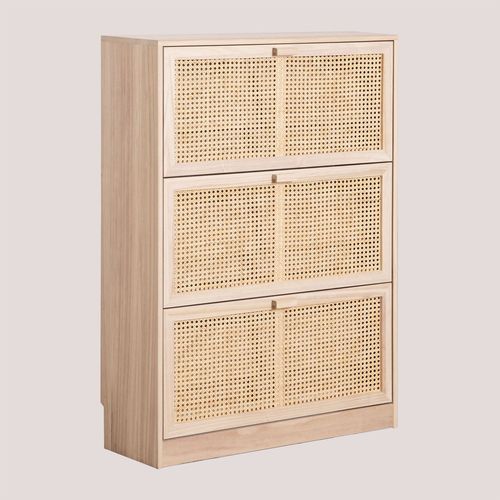 Meuble À Chaussures En Bois Ralik Marron Bois Naturel