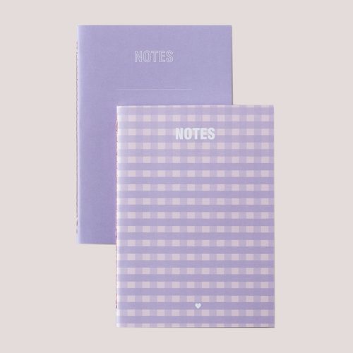 Lot De 2 Blocs-Notes Siman Violet Lavande
