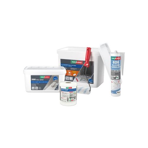 Pack PAREXLANKO - Mastic silicone 626 Carreleur Blanc 300 mL - Kit étanchéité salle de bain KITDOUCHE07