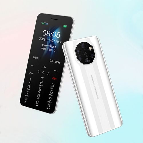 SOYES S10W Petit Telephone 1.77 Pouces 1000mAh Double SIM Camera Arriere MP3 FM Lampe de Poche 2G Telephone Blanc