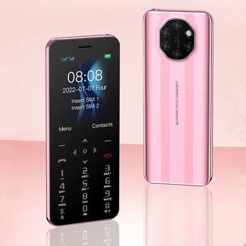SOYES S10W Petit Telephone 1.77 Pouces 1000mAh Double SIM Camera Arriere MP3 FM Lampe de Poche 2G Telephone Rose