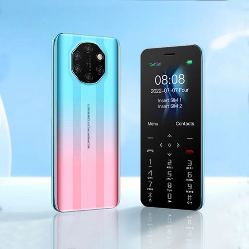 SOYES S10W Petit Telephone 1.77 Pouces 1000mAh Double SIM Camera Arriere MP3 FM Lampe de Poche 2G Telephone Bleu