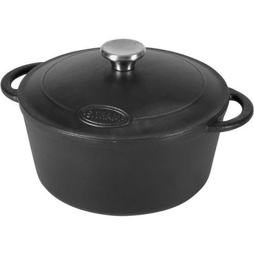 Sitram Cocotte Tradifonte - 711075 - 4l Fonte Emaillee Ronde Noir - Tous Feux Dont Induction