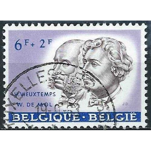 Belgique 1961, Beau Timbre Yvert 1181, Au Profit D'oeuvres Culturelles, Effigies De H Vieuxtemps Et W De Mol, Oblitéré, Tbe
