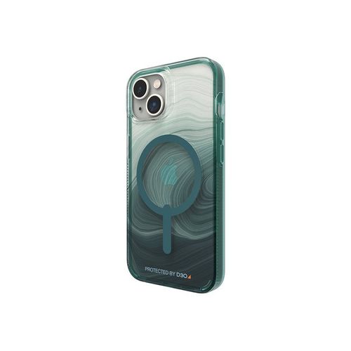 Gear4 Milan Snap - Coque De Protection Pour Téléphone Portable - Compatibilité Avec Magsafe - D3o Crystalex - Tourbillon Vert - Pour Apple Iphone 14