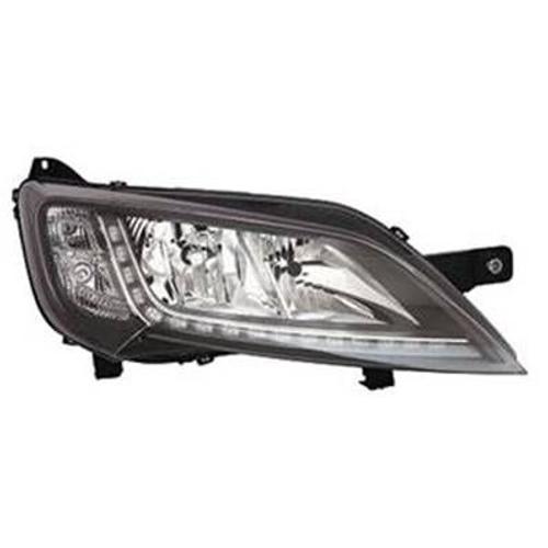 Phare Optique Avant Droit Pour Fiat Ducato Camping-Car Iii Depuis 2014 , H7+H7, (Fond Noir) Led