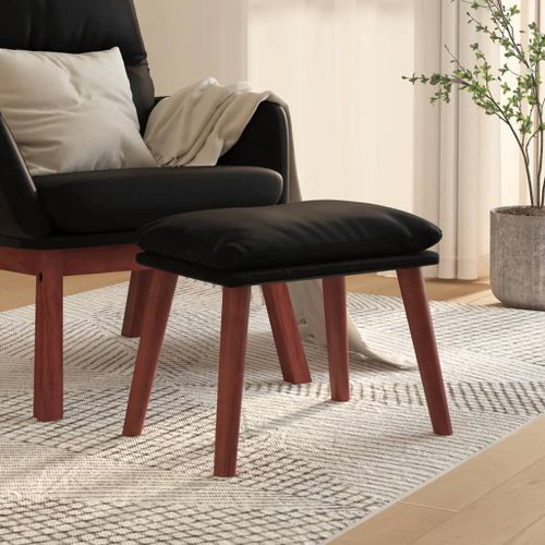 Vidaxl Repose-Pied Noir 45x29,5x39 Cm Similicuir