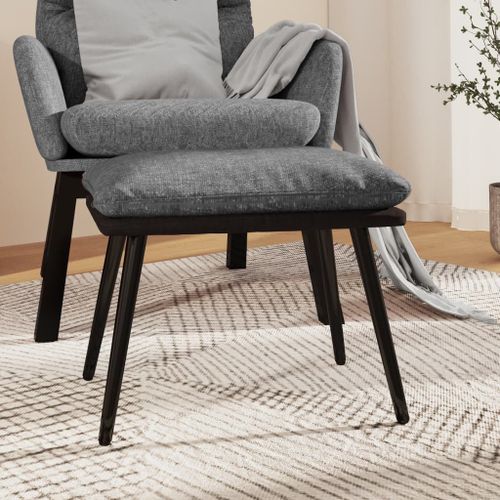 Vidaxl Repose-Pied Gris Clair 45x29,5x39 Cm Tissu Et Similicuir