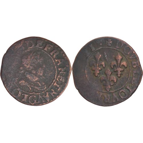 France - 1621 - Double Tournois Type 2 - Poitiers (G) - Louis Xiii - Cgkl#412 - Rare - 09-041|Fs02c7