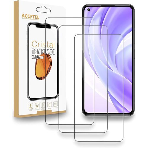 Protecteur D'écran Verre Trempé Compatible Avec Xiaomi Mi 11 Lite/Mi 11 Lite 5g 6.55 Pouces Protection Film Ecran 9h Dureté Ultra Hd Transparent 3-Pack