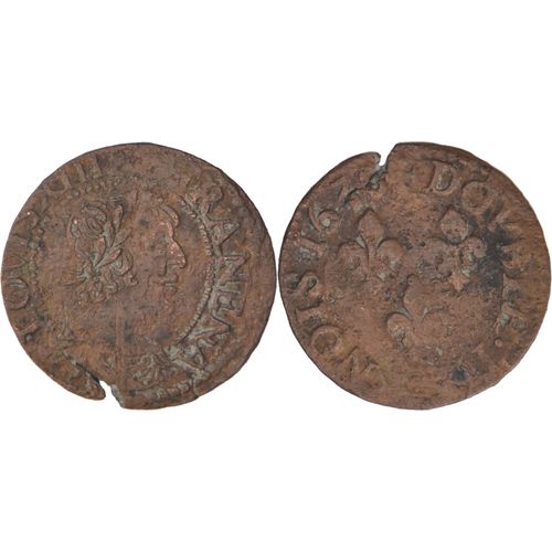 France - 1635 - Double Tournois - Louis Xiii - Saint Palais - 09-047|Fs02d10