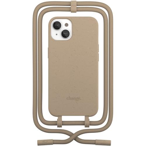 Coque Avec Cordon Woodcessories Iphone 14 Plus Tour De Cou Taupe