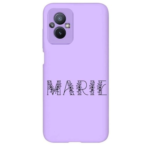 Coque Violet Oppo Reno 8 Lite Avec Votre Prenom 28 Et Fleur