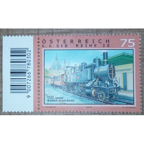 Timbre Autriche Neuf - Train Vienne