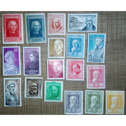 Lot De Timbres Espagne Neufs - Personnages Célèbres