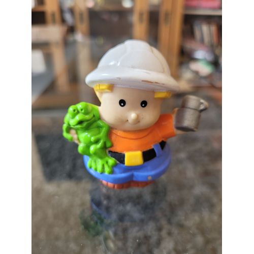 Jouet Figurine Fisher-Price Little People - Little People Eddie Le Mécanicien Avec Son Aide Grenouille