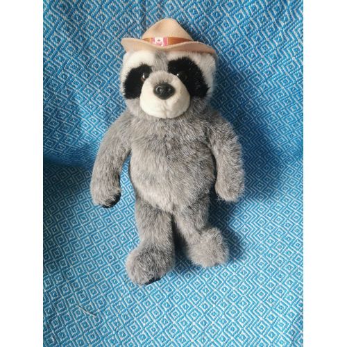 Peluche Raton Laveur Debout Ranger Sergeant Blackbeary Royal Canada Mounted Police
