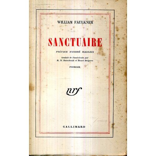 William Faulkner Sanctuaire Nrf Gallimard 1952