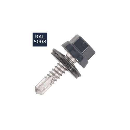 100 Vis pour bacs acier D. 6,3 mm L. 25 mm ZAMATOP-ZR TH12 pour le Zed - RAL 5008