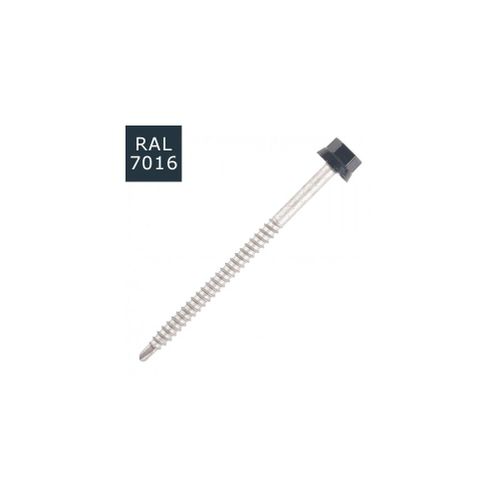 100 Vis pour bacs acier D. 6,3 mm L. 150 mm ZAMATOP-W TH12 pour le bois - RAL 7016