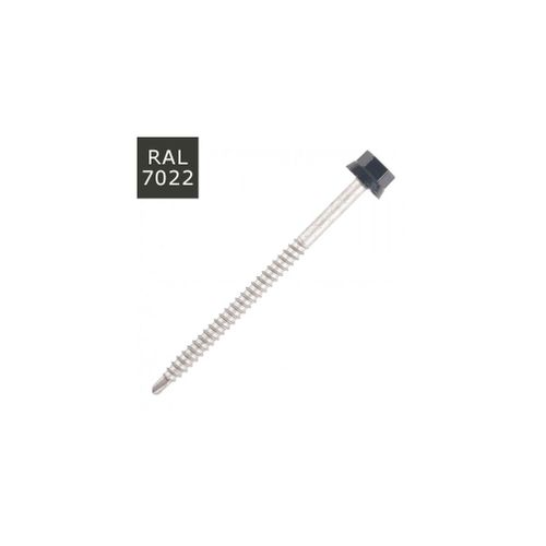 100 Vis pour bacs acier D. 6,3 mm L. 100 mm ZAMATOP-W TH12 pour le bois - RAL 7022