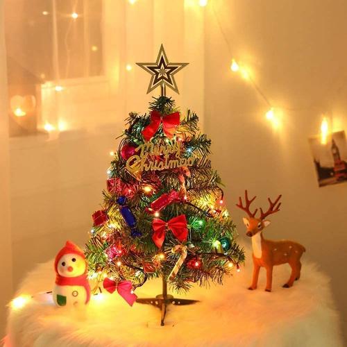 Mini sapin de Noël artificiel de table avec guirlande lumineuse