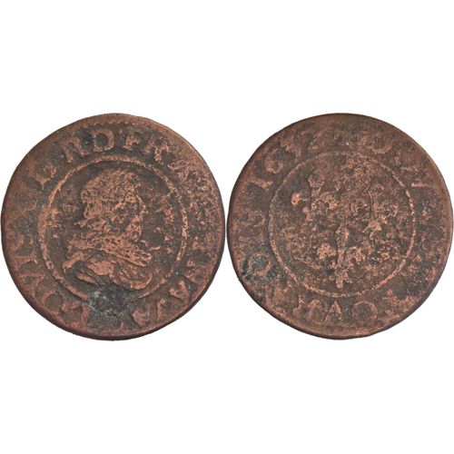 France - 1632 - Double Tournois - Lyon (D) - Louis Xiii - 09-050|Fs02d8