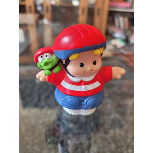 Jouet Figurine Fisher-Price Little People - Little People Garçon Fait Du Skate Avec Sa Grenouille