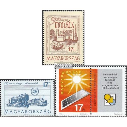 Hongrie 4245,4246,4256zf (Complète Edition) Neuf Avec Gomme Originale 1993 Mohacs, Chemin De Fer, Ises