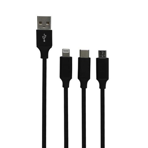 Câble 3n1 pour Iphone-type C-Micro USB