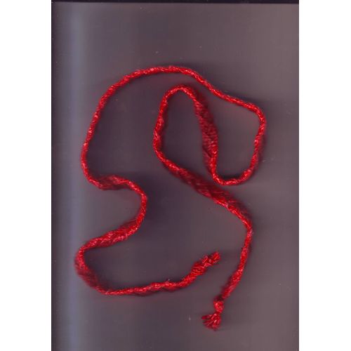 Laniere Effet Fausse Paille Rouge - 97/98 Cm Longueur