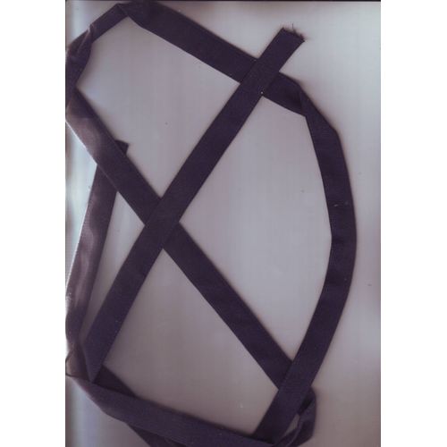 Bande Tissu Bleu Marine Foncé-Noir - Coton - 150 Cm -- Pli Couture Donc Doublée - / Largeur : 2cm - Pour Deco Chapeau Ou Vetement - Ou Objet De Mobilier