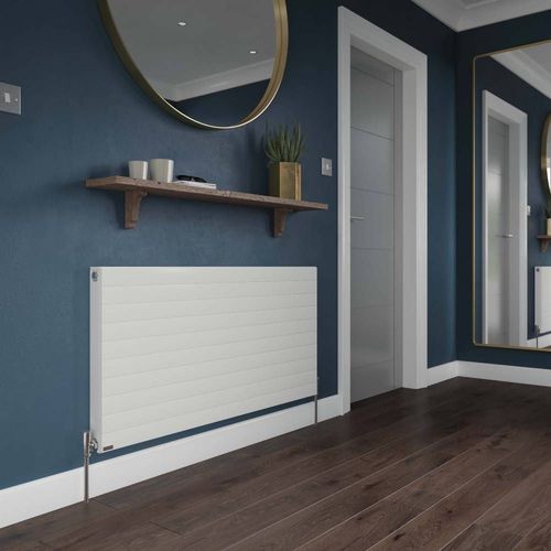 Convecteur horizontal design  ? Blanc ? 45 cm x 140 cm ? Double panneaux ? Stelrad Vita Deco K2 par Hudson Reed
