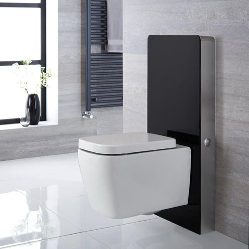 Meuble Wc Noir 50 Cm (Sans Cuvette) - Saru